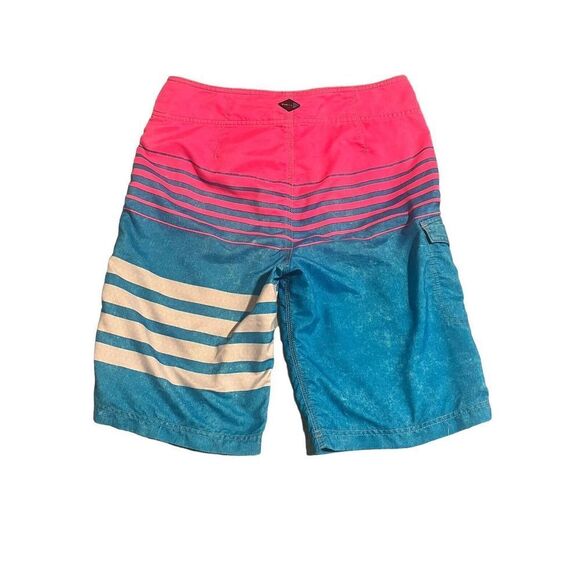 O Neill Boardshorts Mens 28 Blue Pink Swim Trunks Bathing Suit Surf Beach - Picture 7 of 7